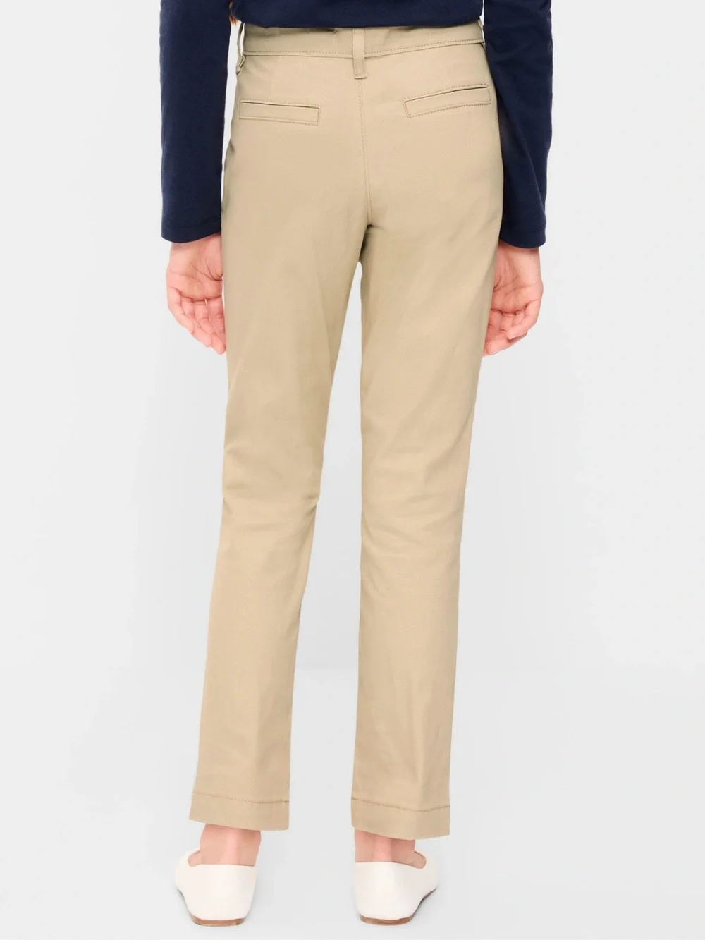 Girls Skinny Uniform Pants Khaki - Size 16